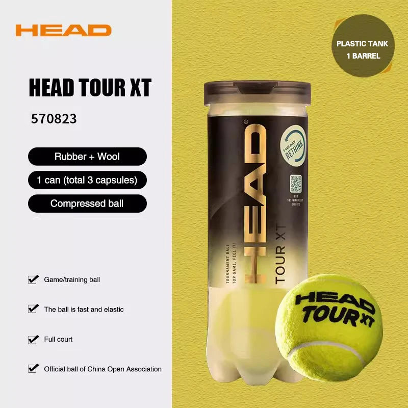 HEAD Tour XT Padel & Tennis Balls (3-Pack)