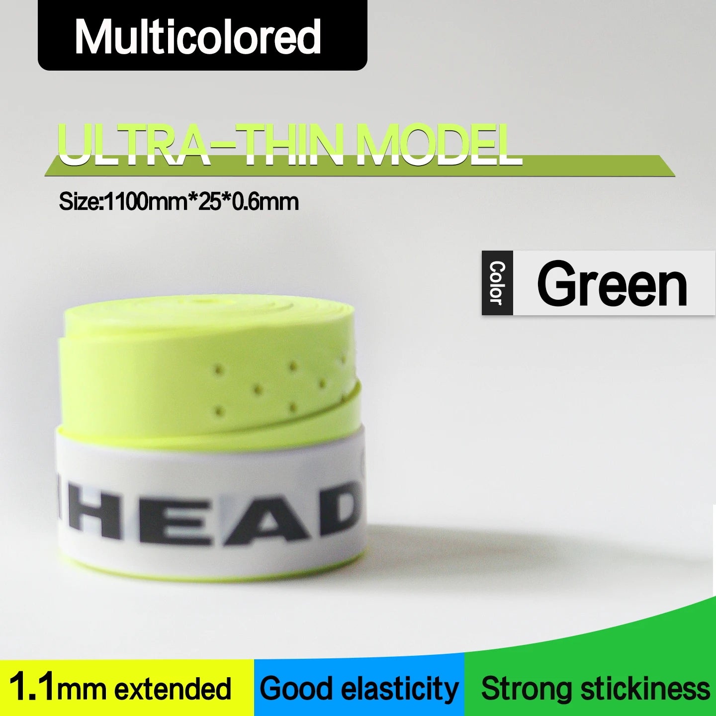 HEAD Anti-Slip Sweatband Grip Tape (15-Pack) for padel