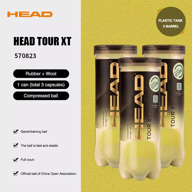HEAD Tour XT Padel & Tennis Balls (3-Pack)