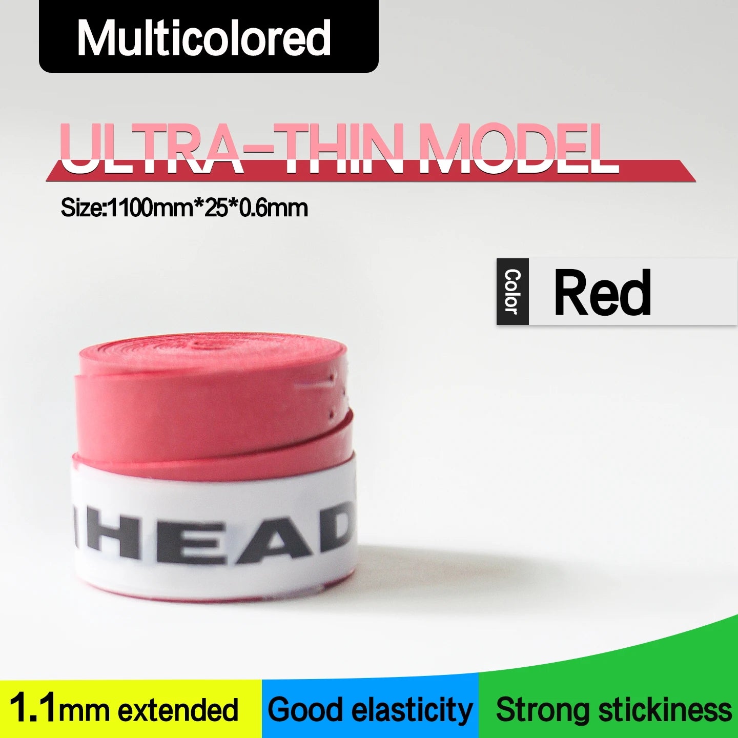 HEAD Anti-Slip Sweatband Grip Tape (15-Pack) for padel