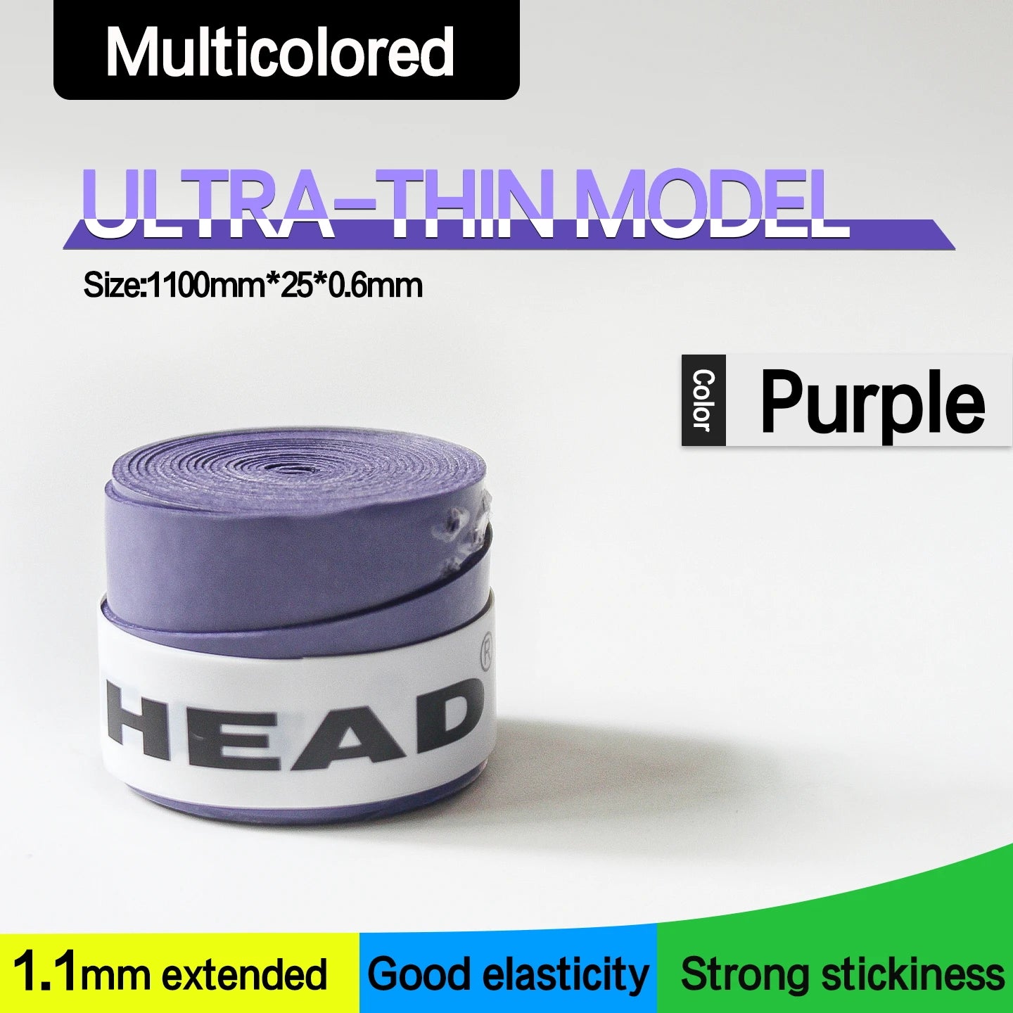 HEAD Anti-Slip Sweatband Grip Tape (15-Pack) for padel