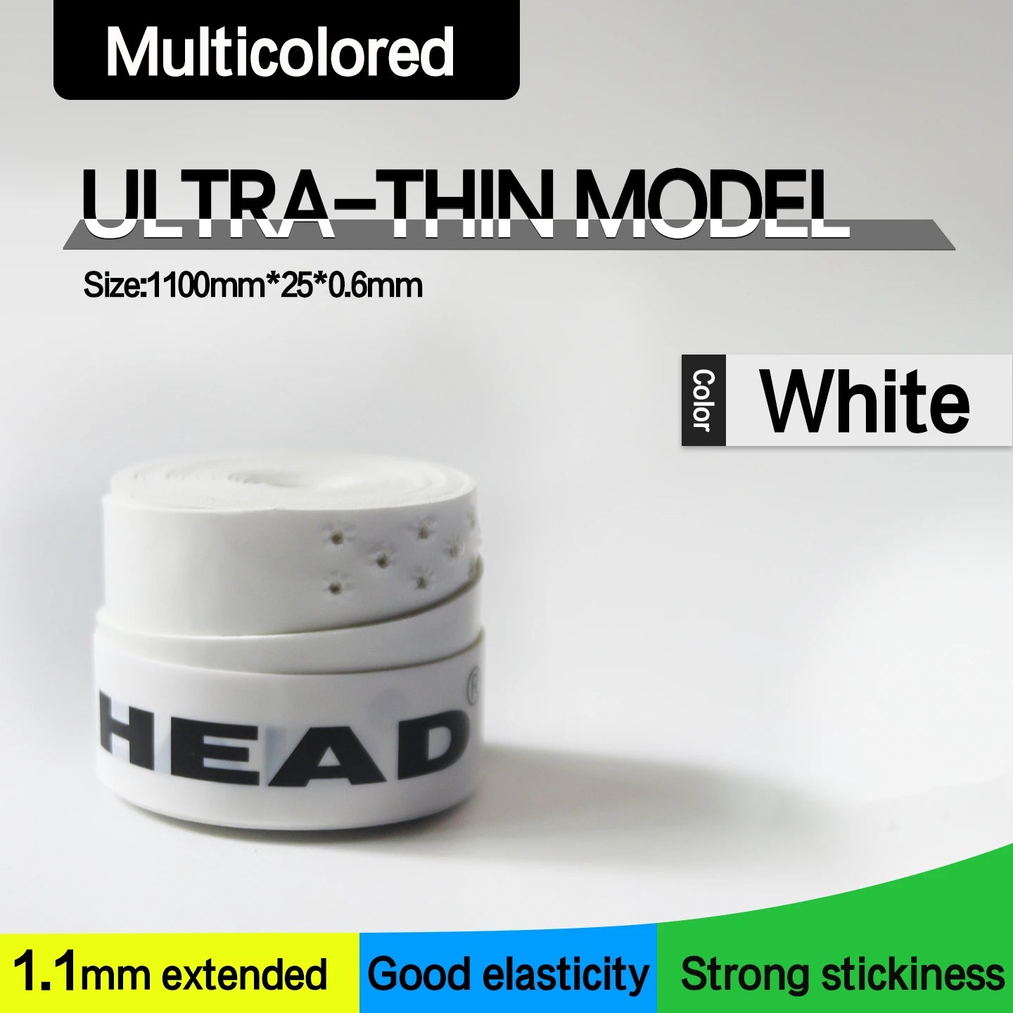 HEAD Anti-Slip Sweatband Grip Tape (15-Pack) for padel