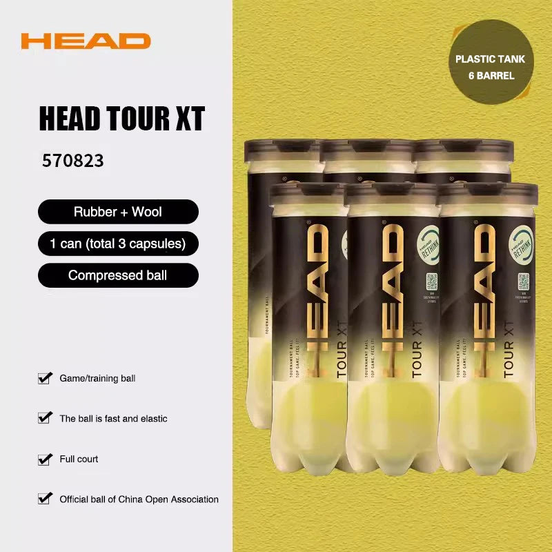 HEAD Tour XT Padel & Tennis Balls (3-Pack)
