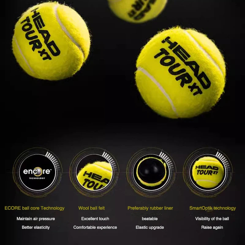 HEAD Tour XT Padel & Tennis Balls (3-Pack)